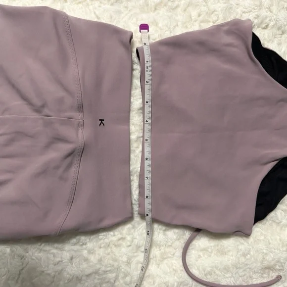 Koral Mauve High-Rise Ruched Tie-Front Leggings Set Women’s size small - Picture 5 of 8